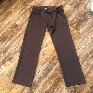 Susana Monaco Polyester Dressy Pants with wide attached belt size 2